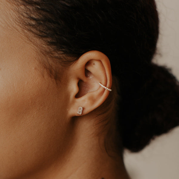 CZ Prong Middle Ear Cuff - - Earrings - Ofina