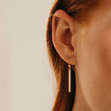 Thin Bar Earrings - - Earrings - Ofina