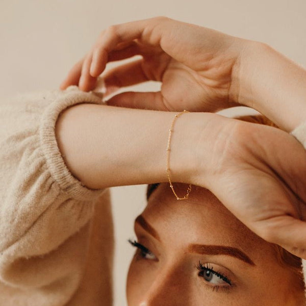 2-Tone Ball Chain Bracelet - - Bracelets - Ofina
