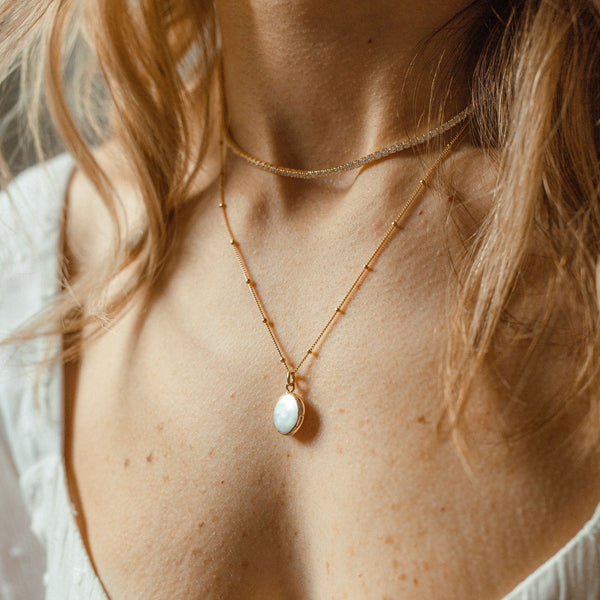 CZ Tennis Choker - - Necklaces - Ofina