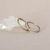 SALE - CZ Scallop Bezel Eternity Ring - - Rings - Ofina