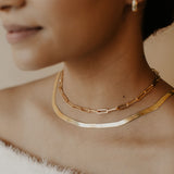 Herringbone Necklace - - Necklaces - Ofina