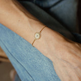 Pearl Sunflower Adjustable Bracelet - - Bracelets - Ofina