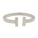 Open Thick Double Bar Cuff - Silver - Bracelets - Ofina