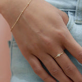 14k Solid Gold Ball Chain Bracelet - - Bracelets - Ofina