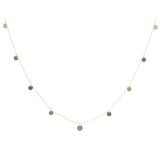 SALE - Multi Discs Long Necklace - Gold - Necklaces - Ofina