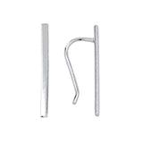 Long Bar Ear Crawler - Silver - Earrings - Ofina