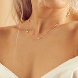 Tiny Circle Opal Choker - - Necklaces - Ofina
