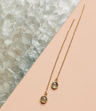 Bezel Stone Ear Threaders (more stones) - Earrings -  -  - Azil Boutique
