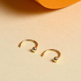 Ball Open Huggies - - Earrings - Ofina