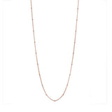 14k Solid Gold Ball Chain Necklace - Rose Gold / 16" - Necklaces - Ofina