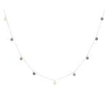 SALE - Multi Discs Long Necklace - Silver - Necklaces - Ofina