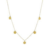 5 Tiny Discs Necklace - Choker / Gold - Necklaces - Ofina
