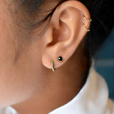 Black CZ Studs - - Earrings - Ofina