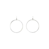 SALE - Brushed Hoop Earring - Silver / Extra Large - Earrings - Ofina