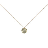 Brushed Disc on Ball Chain Necklace - Gold / Small Disc - Necklaces - Ofina
