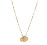 Tiny Triple Disc Choker Necklace - Gold - Necklaces - Ofina
