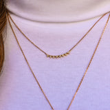 14k Diamond Chevron Necklace - - Necklaces - Ofina