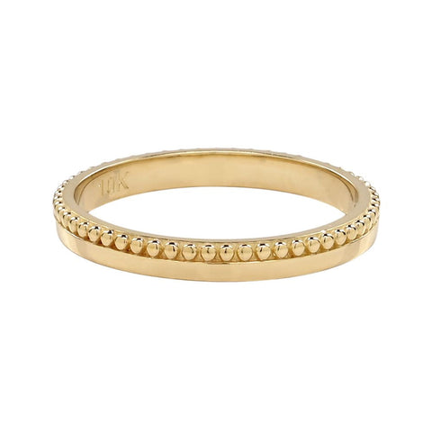 10k Solid Gold Double Textured Ring - - Rings - Ofina