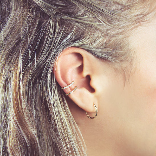 CZ Prong Middle Ear Cuff - - Earrings - Ofina