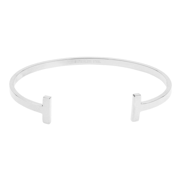 Double Bar Cuff - Stainless Steel - Bracelets - Ofina