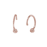 Ball Open Huggies - Rose Gold - Earrings - Ofina
