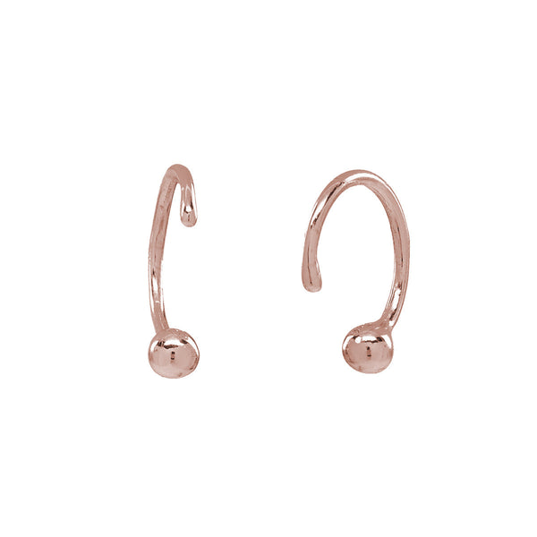 Ball Open Huggies - Rose Gold - Earrings - Ofina