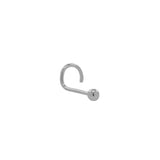 10k Solid Gold Round Nose Stud - White Gold - Nose - Ofina
