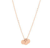 Tiny Triple Disc Choker Necklace - Rosegold - Necklaces - Ofina