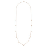 Long CZ Necklace - Rosegold - Necklaces - Ofina