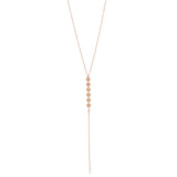 6 Tiny Multi-Disc Y-Drop Necklace - Rosegold - Necklaces - Ofina