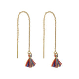 Tassel Ear Threaders - - Earrings - Ofina