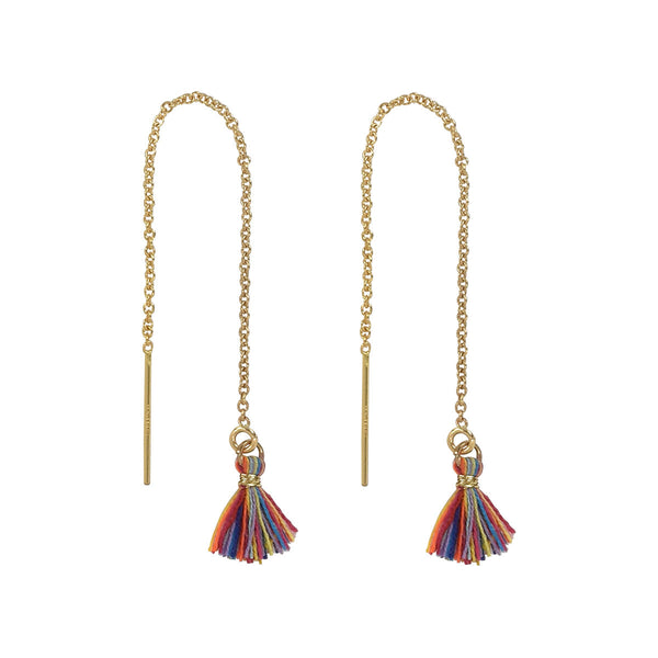 Tassel Ear Threaders - - Earrings - Ofina
