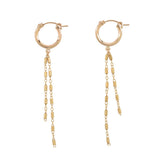 Round Multi Bar Chain Dangle Hoops - - Earrings - Ofina