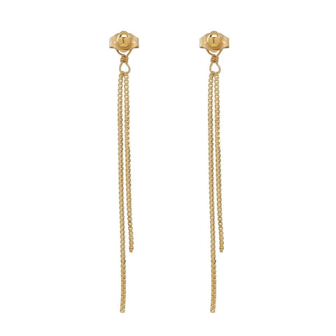 Box Chain Sphere Studs - Small - Earrings - Ofina