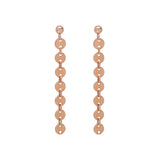 Tiny Disc Drop Earrings - Rose Gold - Earrings - Ofina