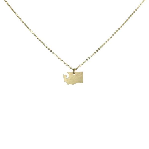 State Necklace - Necklaces - Gold - Gold / WA - Azil Boutique