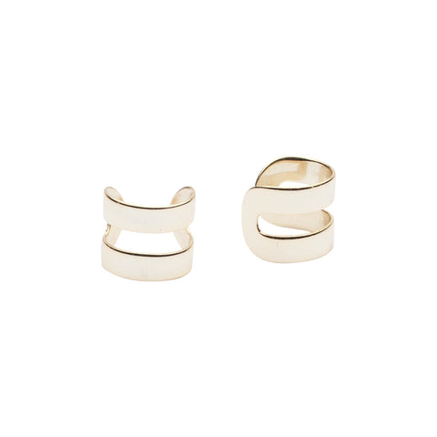 Double Line Ear Cuff - Gold - Earrings - Ofina