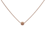 14k Solid Gold Single Stardust Necklace - Rose Gold - Necklaces - Ofina