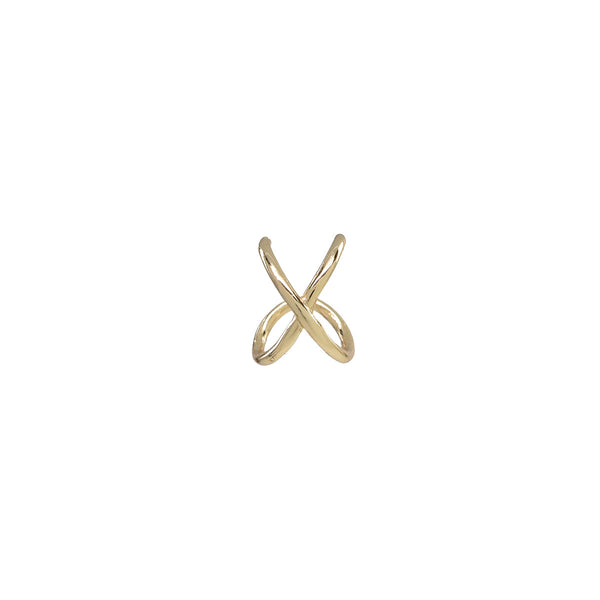 X Ear Cuff - Gold - Earrings - Ofina