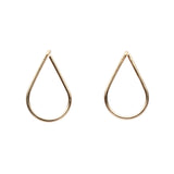 Teardrop Wirewrapped Studs - Gold / Small - Earrings - Ofina