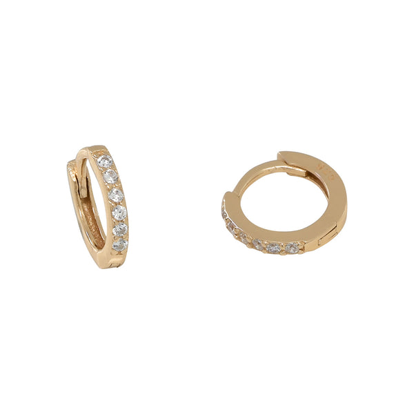 Classic CZ Huggies - Small / Gold - Earrings - Ofina