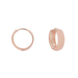 10k Solid Gold Thick Huggies - Rose Gold / Small - Earrings - Ofina