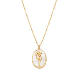 Birth Flower Necklace - February - Iris - Necklaces - Ofina