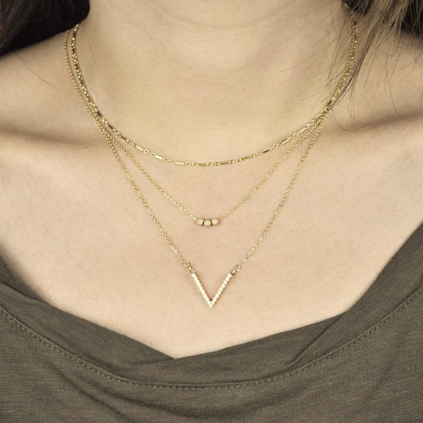 Flat Multi-Bar Necklace - - Necklaces - Ofina