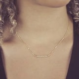 SALE - Thin Bar Necklace - - Necklaces - Ofina