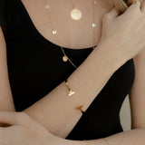 Open Double Bar Hinged Cuff - - Bracelets - Ofina