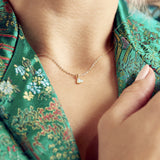 Triangle Opal Necklace - - Necklaces - Ofina