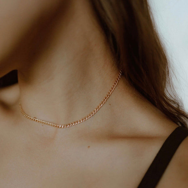 Curb Chain Necklace - - Necklaces - Ofina