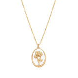 Birth Flower Necklace - July - Water Lily - Necklaces - Ofina